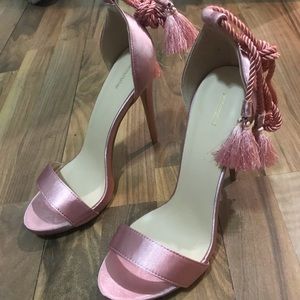 “ Blush heeled rope tie strappy sandal “ from PLT